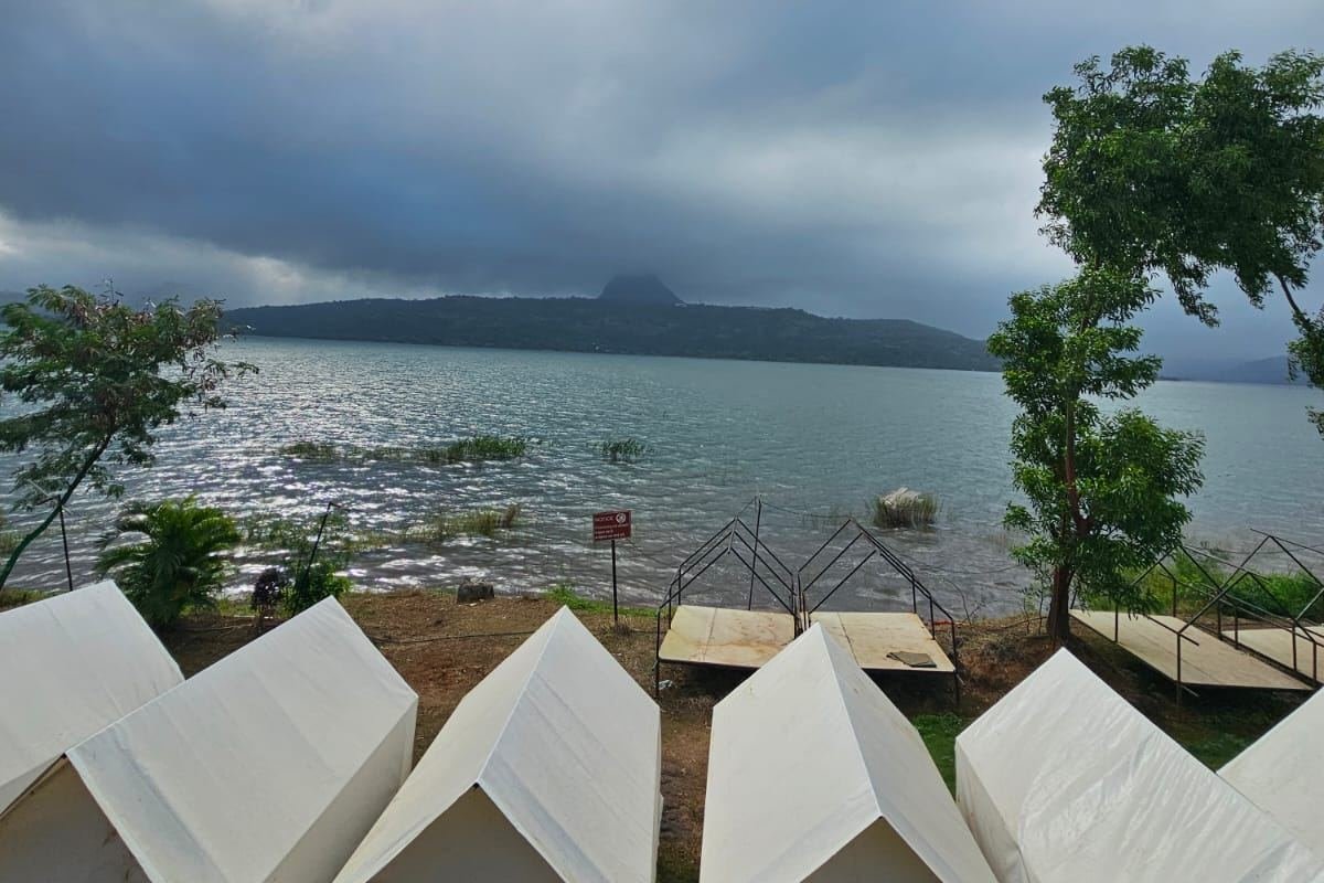 Triangles by the water